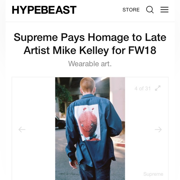 Supreme Navy Blue Workshirt - Picture 4 of 4